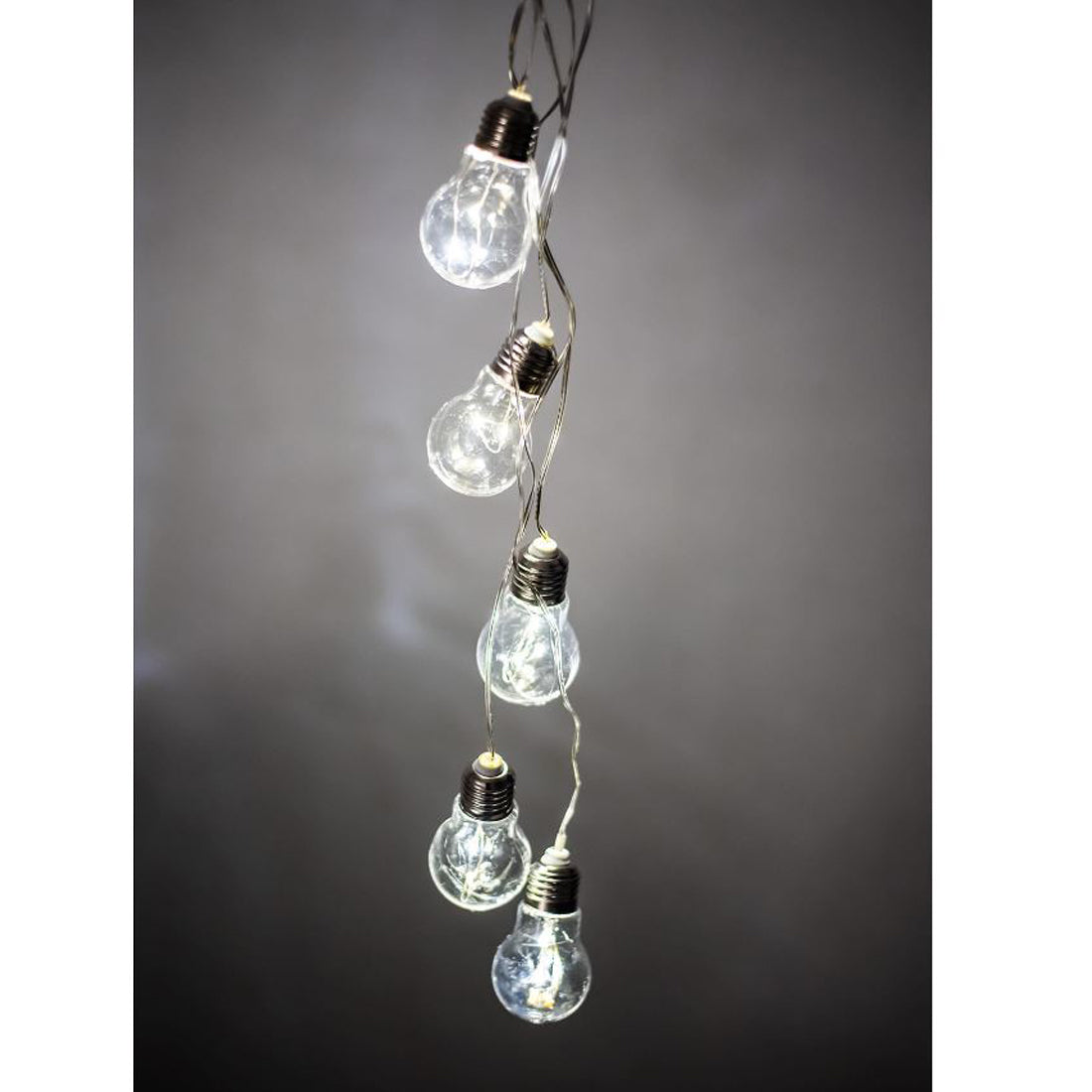 Lumineo luci led decorative, catena luminosa da interno 70 cm, decorazione natalizia, 5 lampadine led natale bianco caldo, luci led a batteria, illuminazione casa