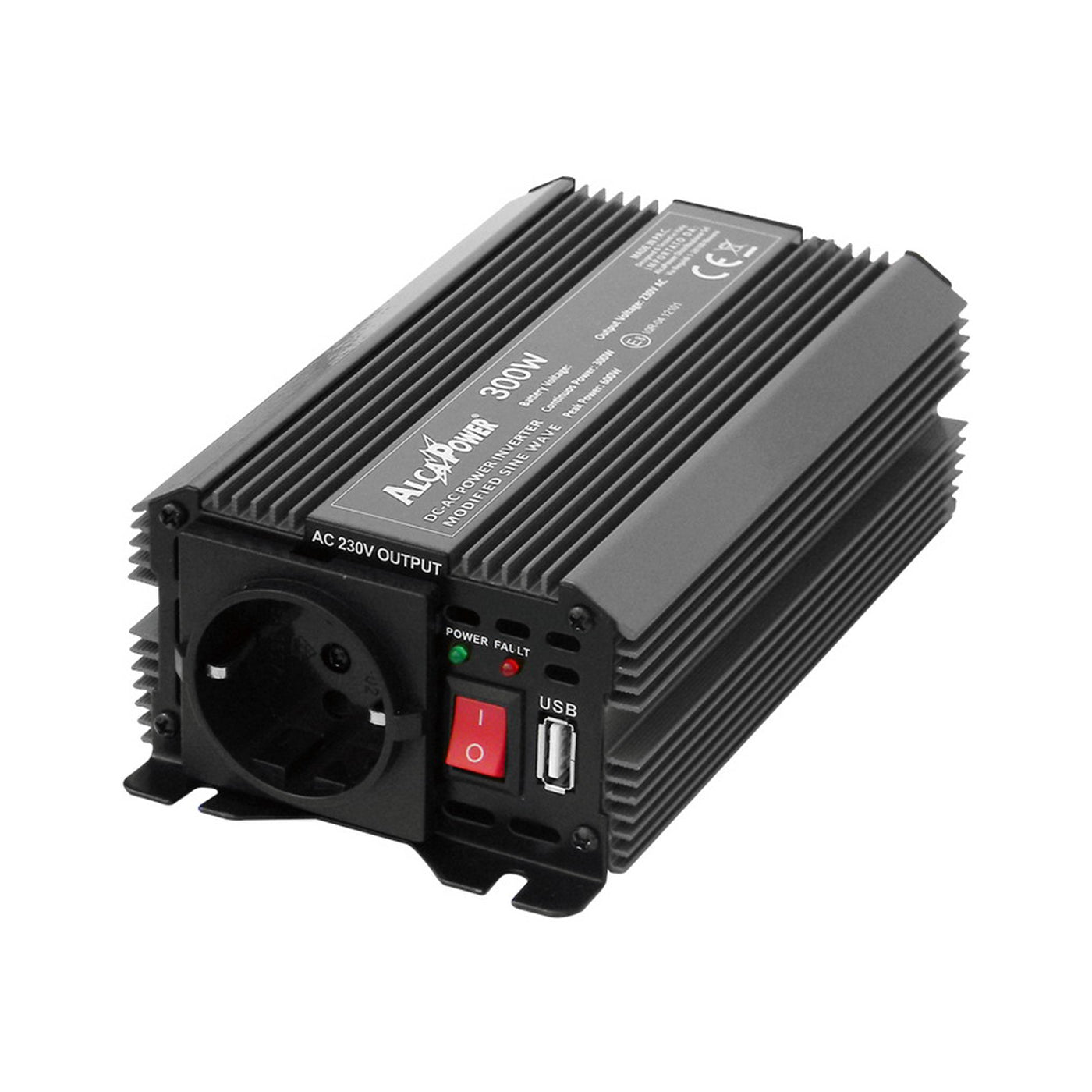 Alcapower Inverter Soft Start 300W Input 24V DC Out 230V AC, convertitore di corrente 924030