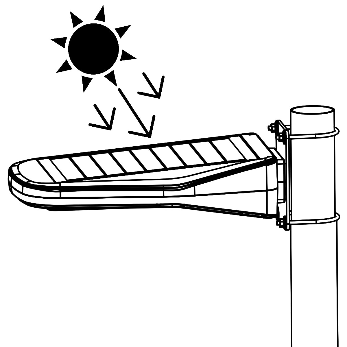 Alcapower 929623 Proiettore lampione solare LED a batteria, IP65, 2000lm, 6000K sensore PIR e crepuscolare, telecomando a infrarossi e staffe di montaggio incluse