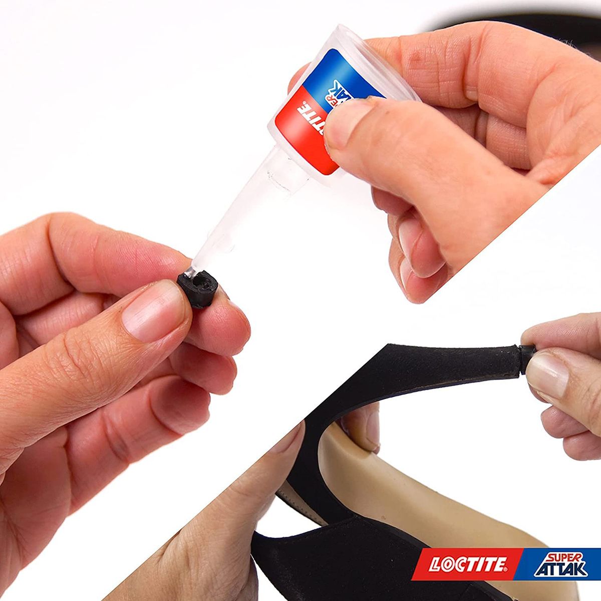 Loctite Super Attak Precision +50% gratis, colla liquida trasparente con beccuccio extra lungo, attaccatutto multimateriale, super colla 5+2,5 grammi