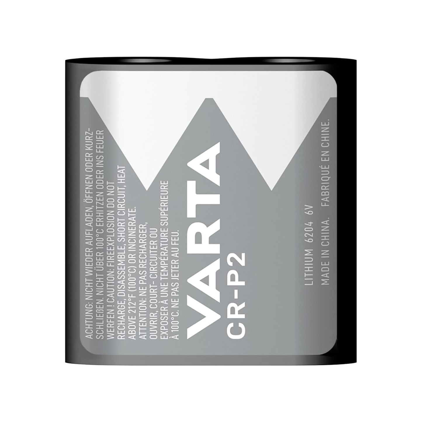 Varta CR-P2 6V lithium battery, 1450 mAh camera battery, long life