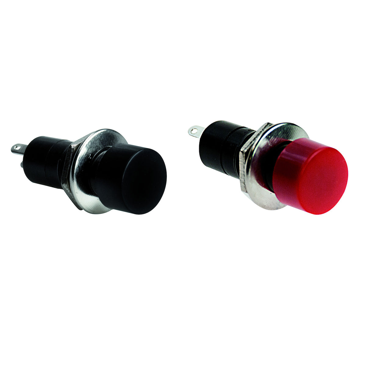 Life Pulsante nero rosso portata 125 VAC -3 A PVC 14 mm