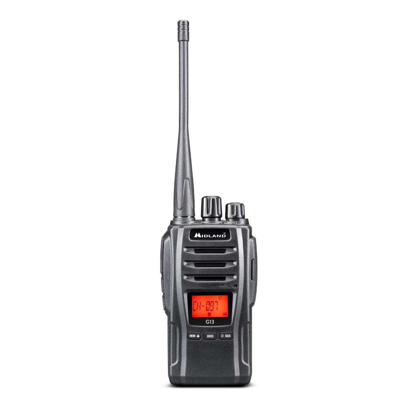 Midland Ricetrasmittente portatile G13, Walkie Talkie con 16 canali, waterproof IPX4