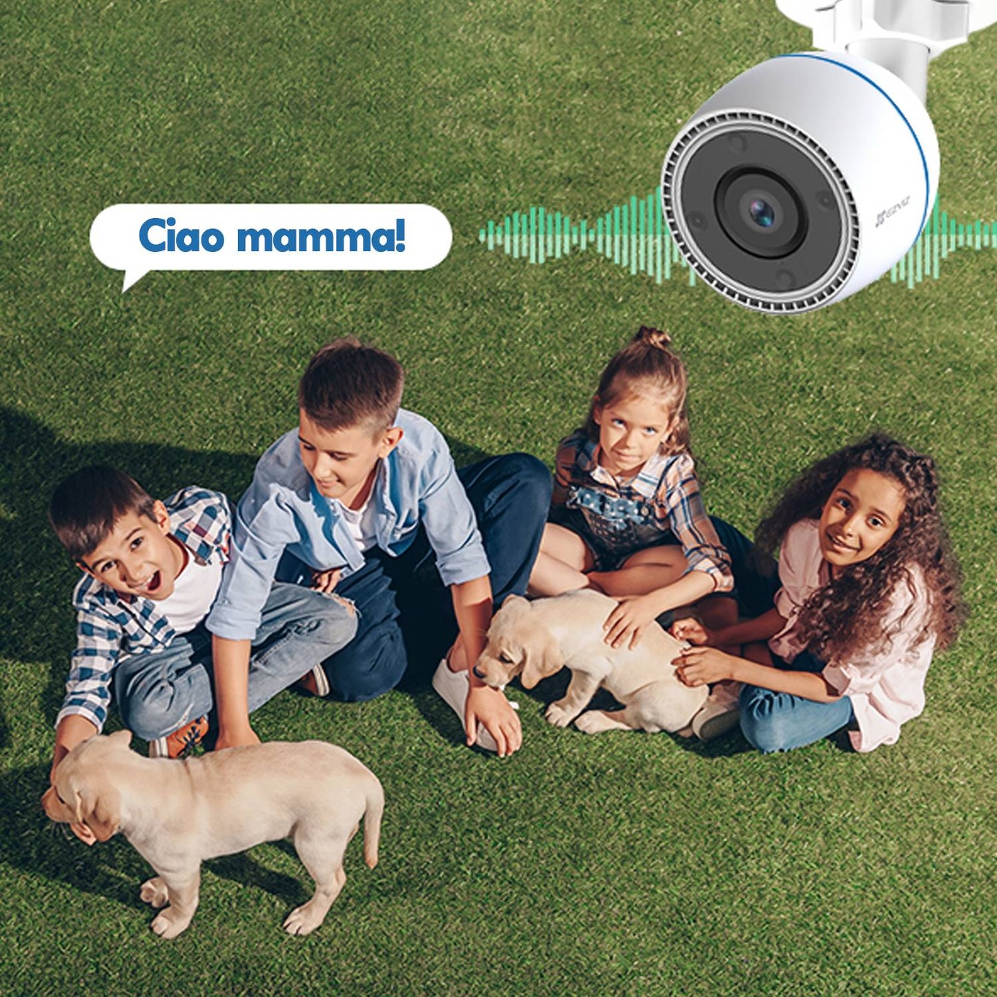 Caméra de vidéosurveillance Wi-Fi couleur Ezviz C3TN, caméra Smart Home 1080p, vision nocturne couleur, étanche