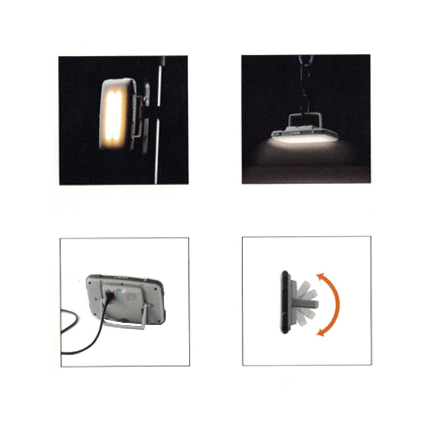 Alcapower Pannello LED portatile con attacco a vite, faretto multifunzione con regolazione della temperatura e dell'intensità fino a 1200lm