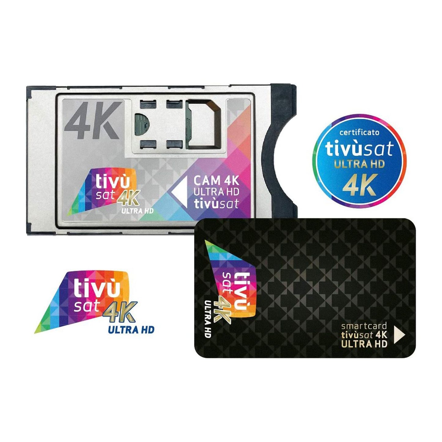 Digiquest Cam Tivùsat 4K Ultra HD, CAM module with Tivùsat smartcard without monthly subscription, satellite quality