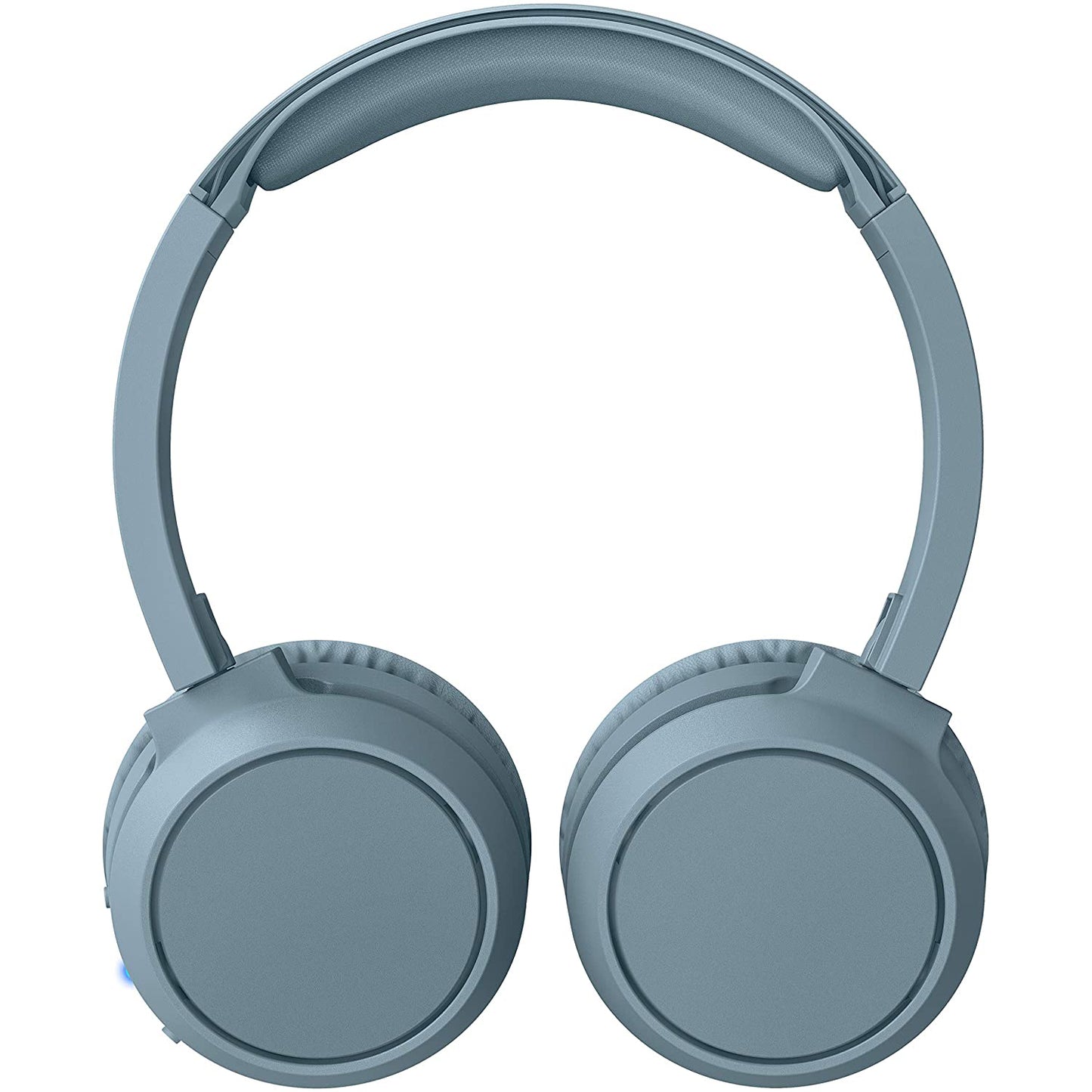 Philips TAH4205 Foldable Bluetooth 5.0 Headphones with Microphone, Bass Boost Button, 29 Hours Playtime, Fast Charging, Noise Suppression, Matte Blue