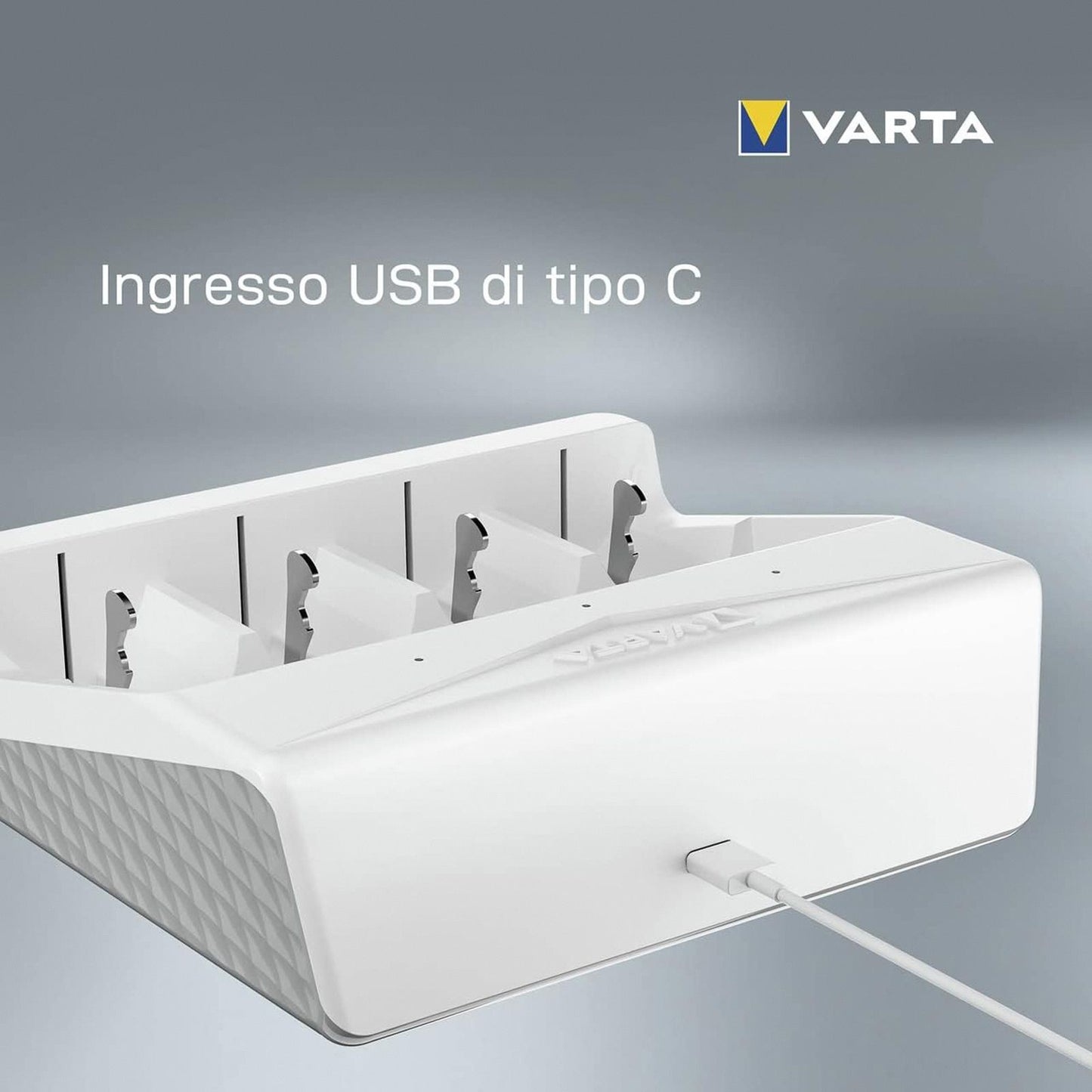 Varta Chargeur de Piles Universel pour AA, AAA, C, D et 9V, Chargeur de Piles Rechargeables avec Indicateur LED