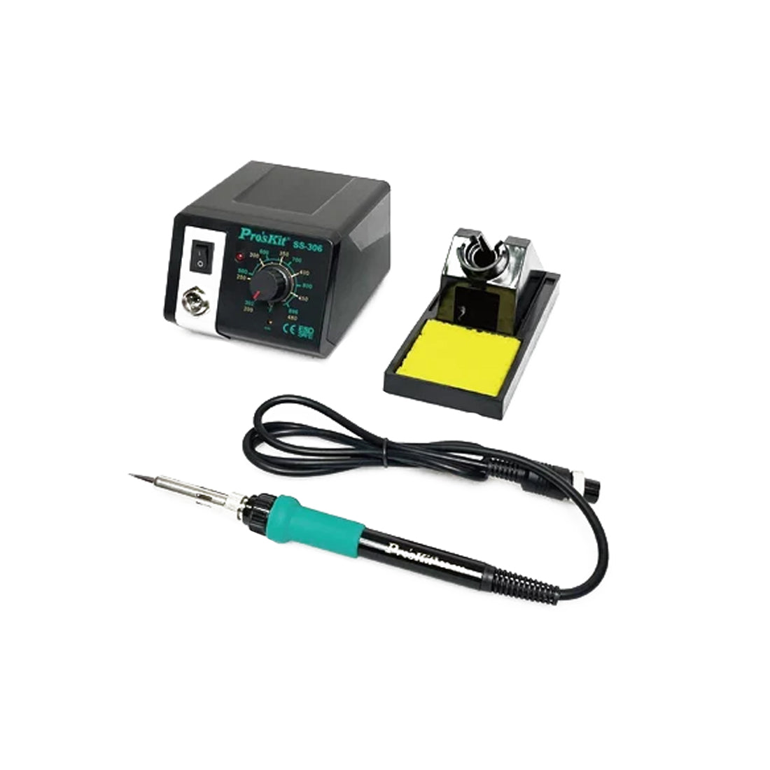 PRO'SKIT Stazione saldante analogica, stazione di saldatura con temperatura regolabile 200-480°C