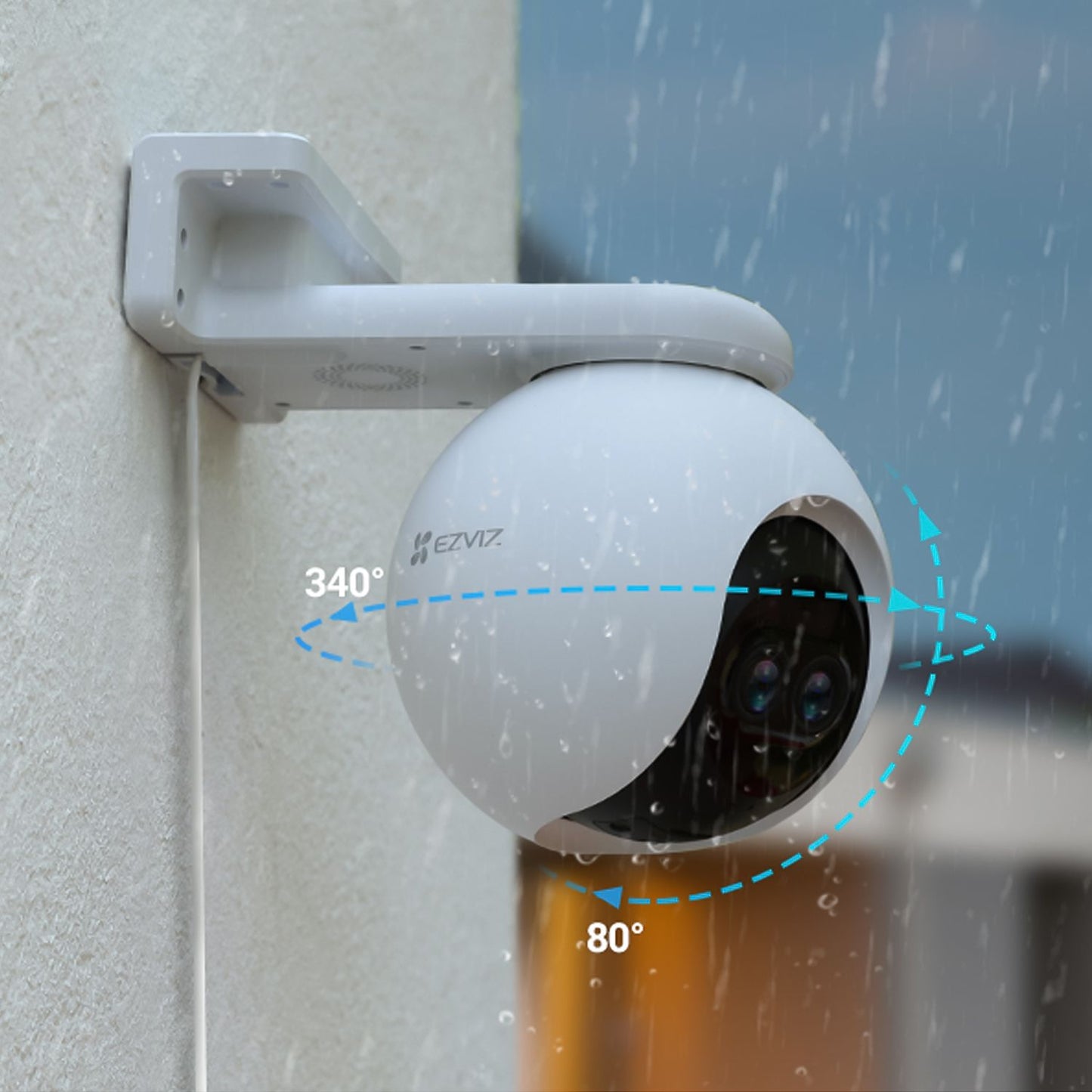 Ezviz C8PF Telecamera di videosorveglianza Wi-Fi, videocamera di sicurezza motorizzata a doppio obiettivo, zoom 8X, camera visione notturna, impermeabile