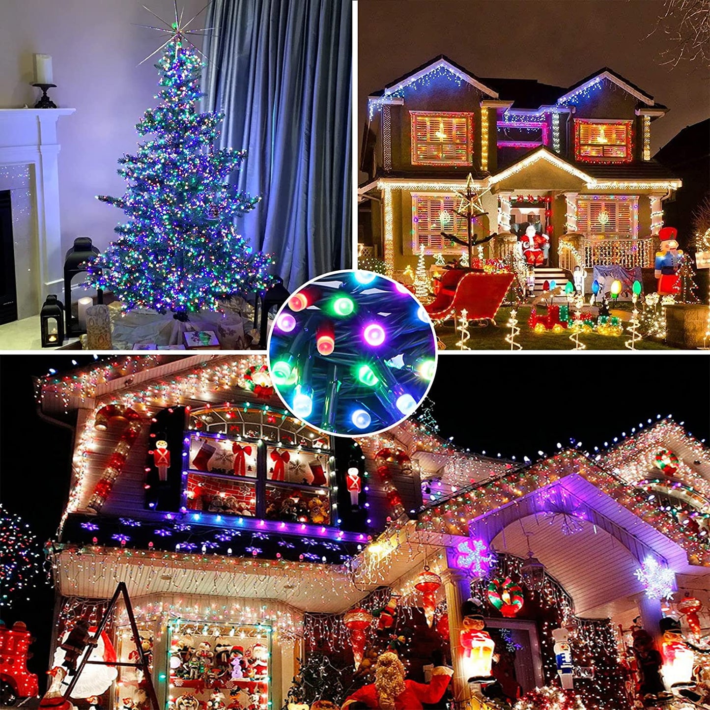 GESCO Catena luminosa esterno 14m, luci led con 8 funzioni, 180 led multicolore, luci led decorative Natale, illuminazione casa, ghirlanda luce