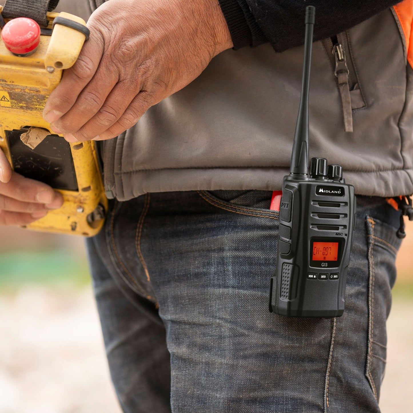 Radio bidirectionnelle portable Midland G13, talkie-walkie avec 16 canaux, étanche IPX4