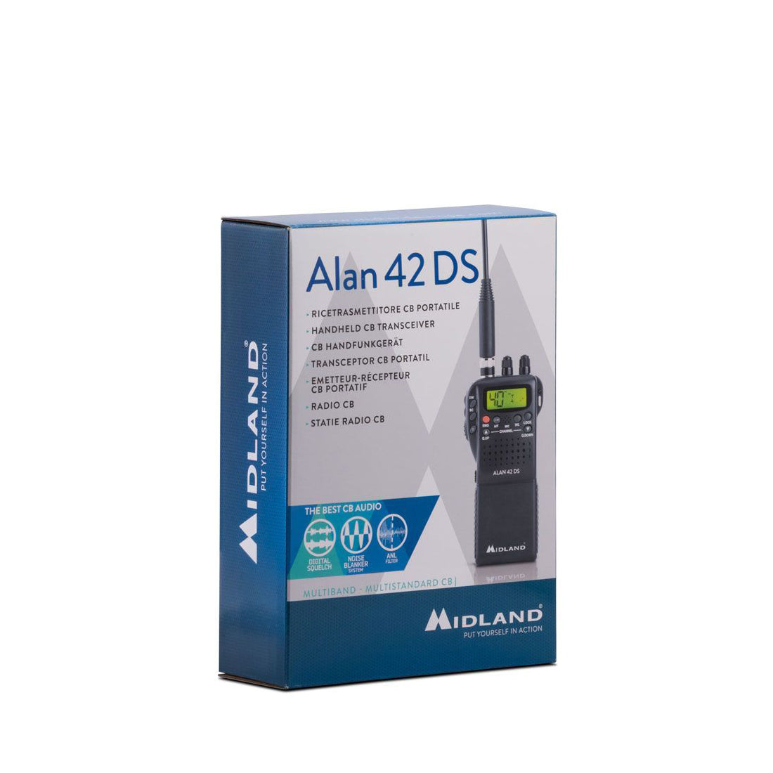 Émetteur-récepteur multibande Midland Alan 42 DS, émetteur-récepteur CB portable, écran LCD et suppresseur de bruit