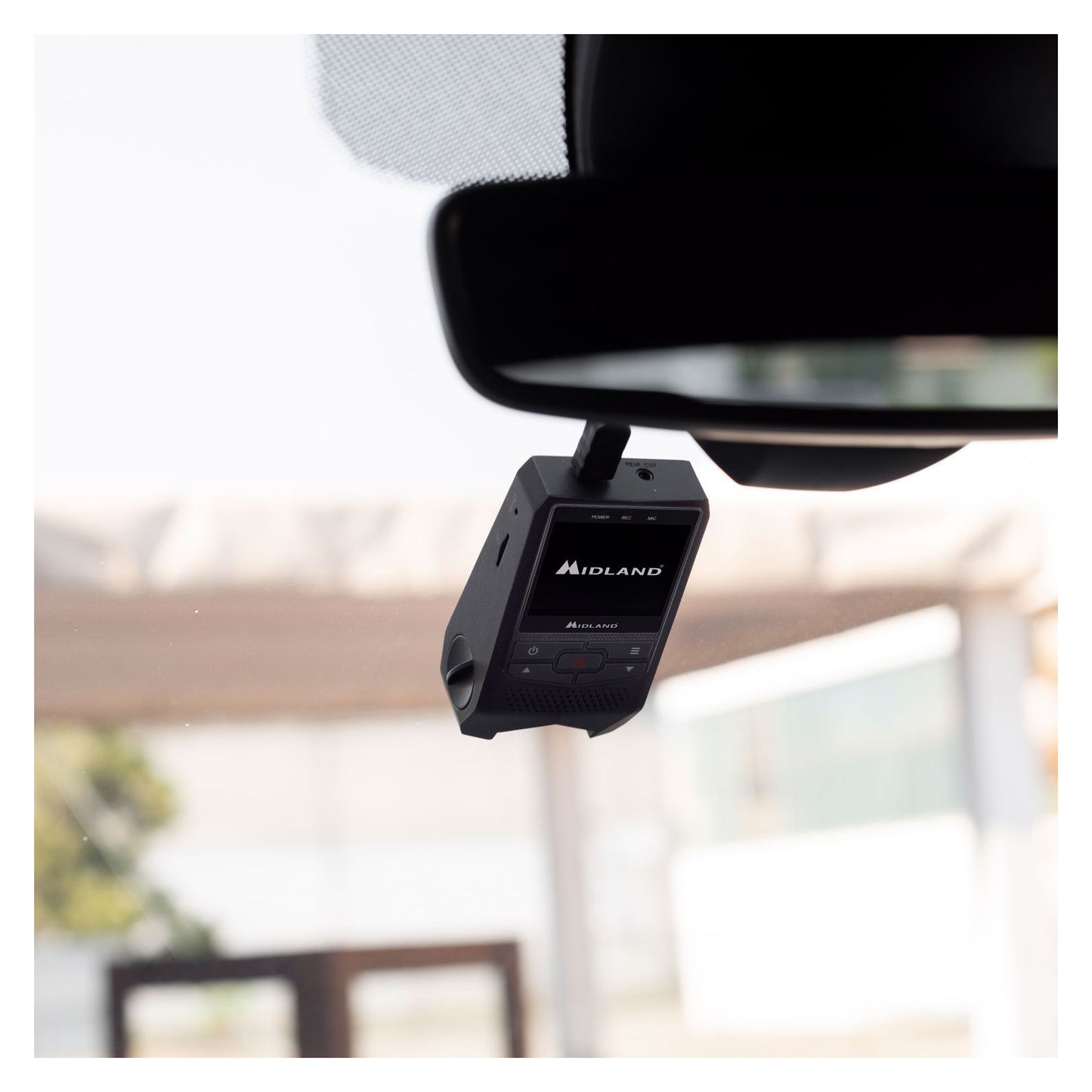Midland Street Guardian Easy avec écran 2" intégré, caméra de voiture 1080p 30fps, dashcam Full HD avec objectif grand angle 120°, emplacement microSD
