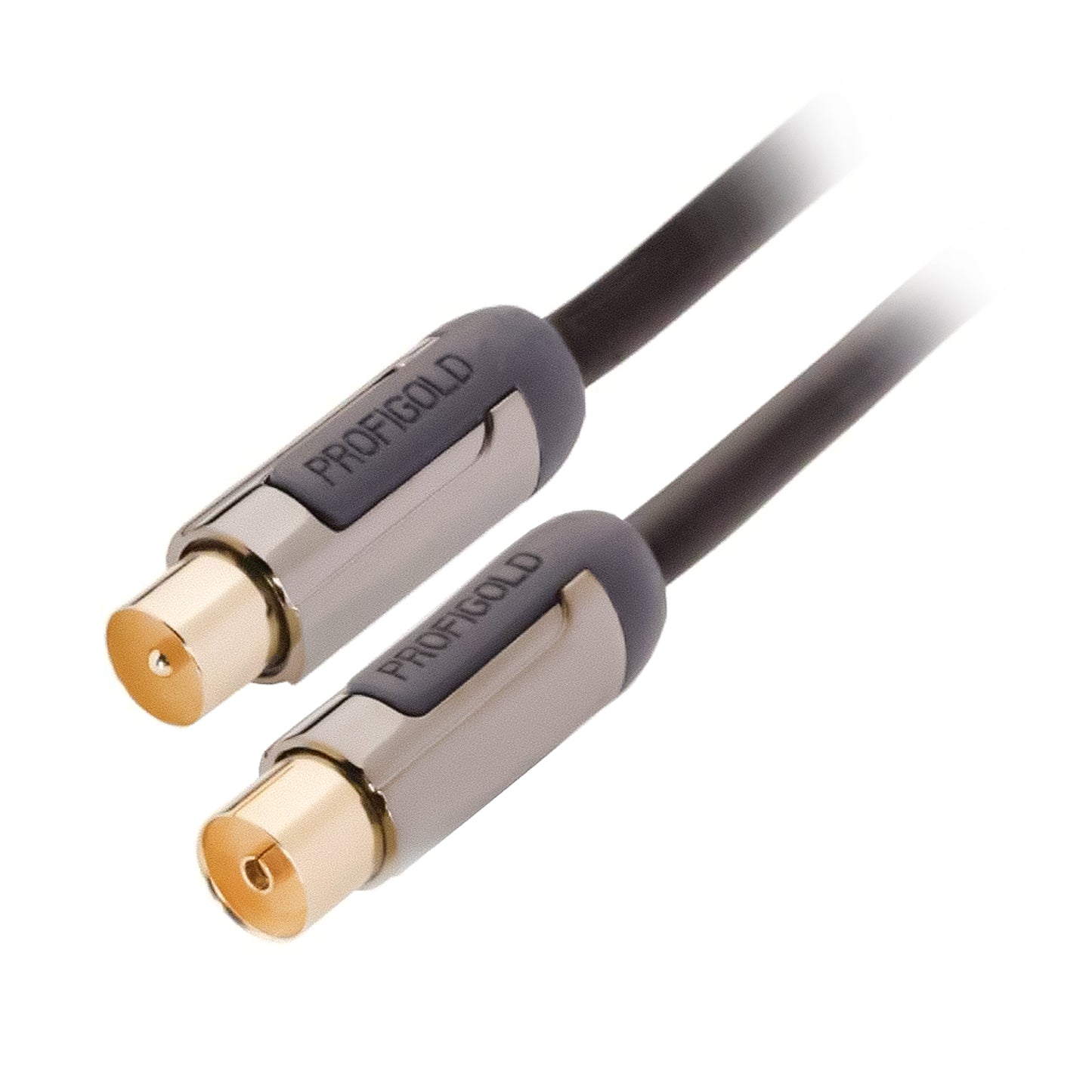 Profigold Cavo coassiale M/F, tecnologia IAT, cavo antenna schermato con adattatore 90°, contatti placcati in oro, lunghezza 3m
