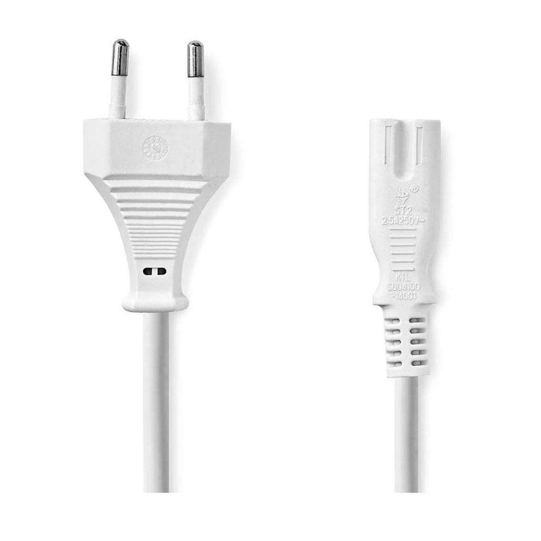 Cordon d'alimentation Nedis avec connecteur européen, Euro mâle IEC-320-C7 nickelé 3 m