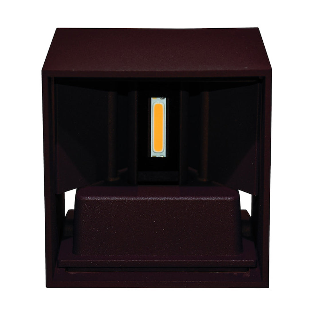 Applique murale LED Life Square, applique murale IP54, applique murale, applique murale LED, 7W, lumière 4000K, 600lm, acier Corten, 10 cm