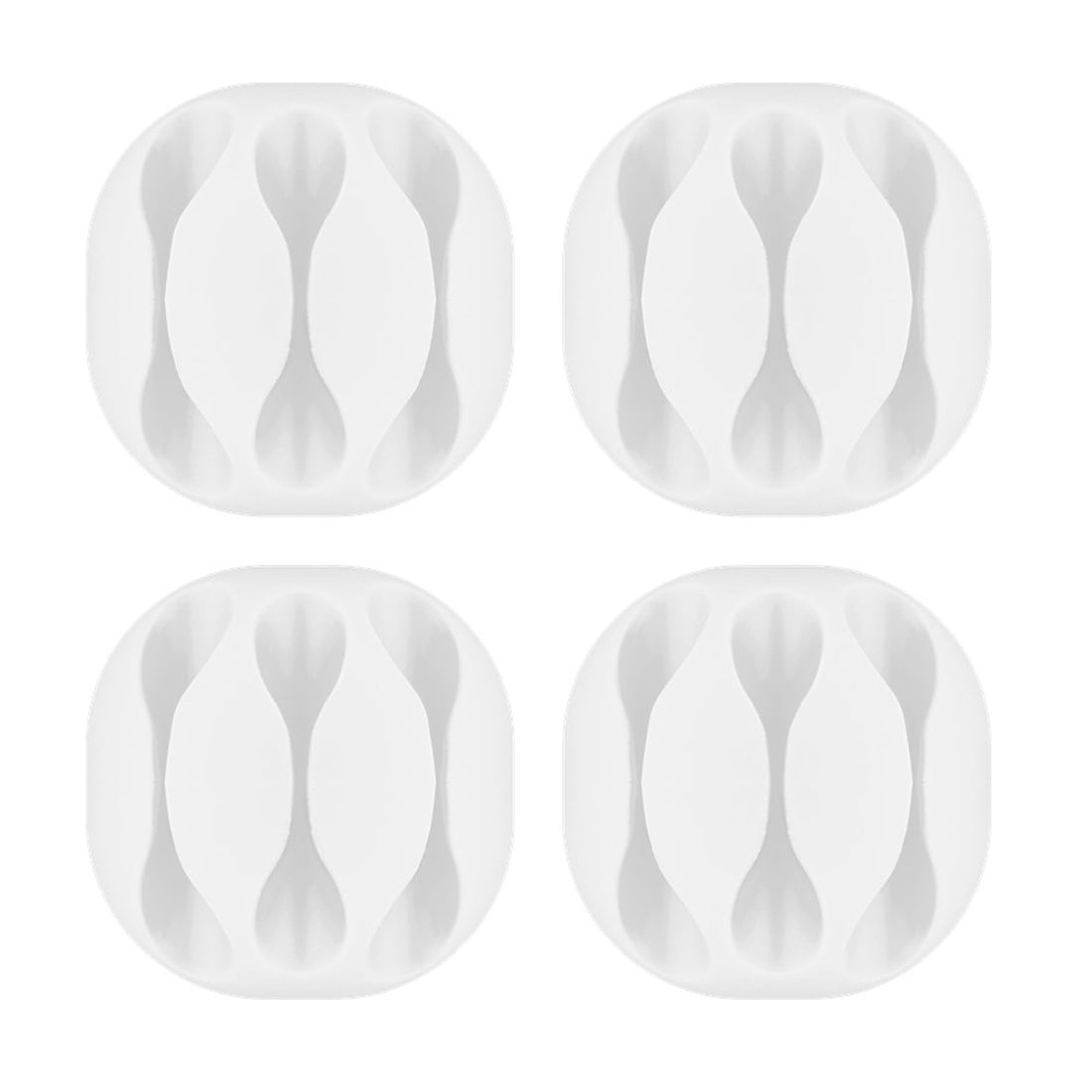 Goobay Gestione cavi a 3 slot, organizzatore di cavi casa e ufficio, organizer cavi scrivania
