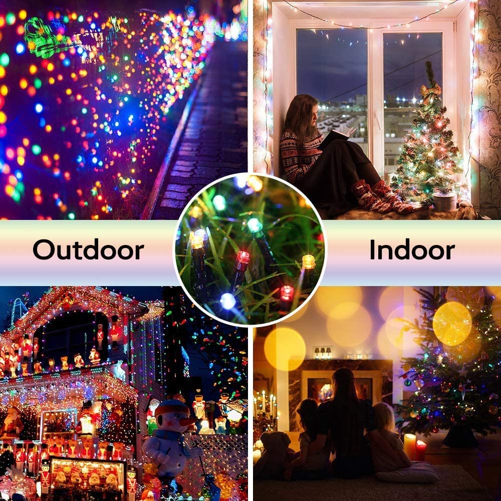 GESCO Catena luminosa esterno 14m, luci led con 8 funzioni, 180 led multicolore, luci led decorative Natale, illuminazione casa, ghirlanda luce