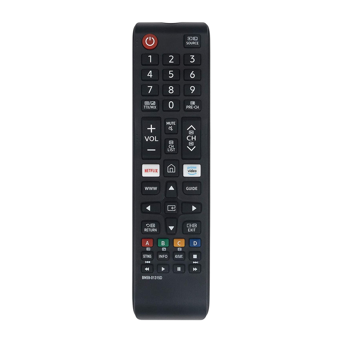 Samsung Original remote control, TV remote control with Netflix and Prime Video buttons BN59-01315D