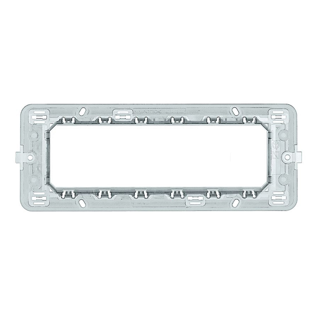 Bticino Matix supporto 6 moduli per scatola con viti, placchetta per interruttore luce 70x187 mm