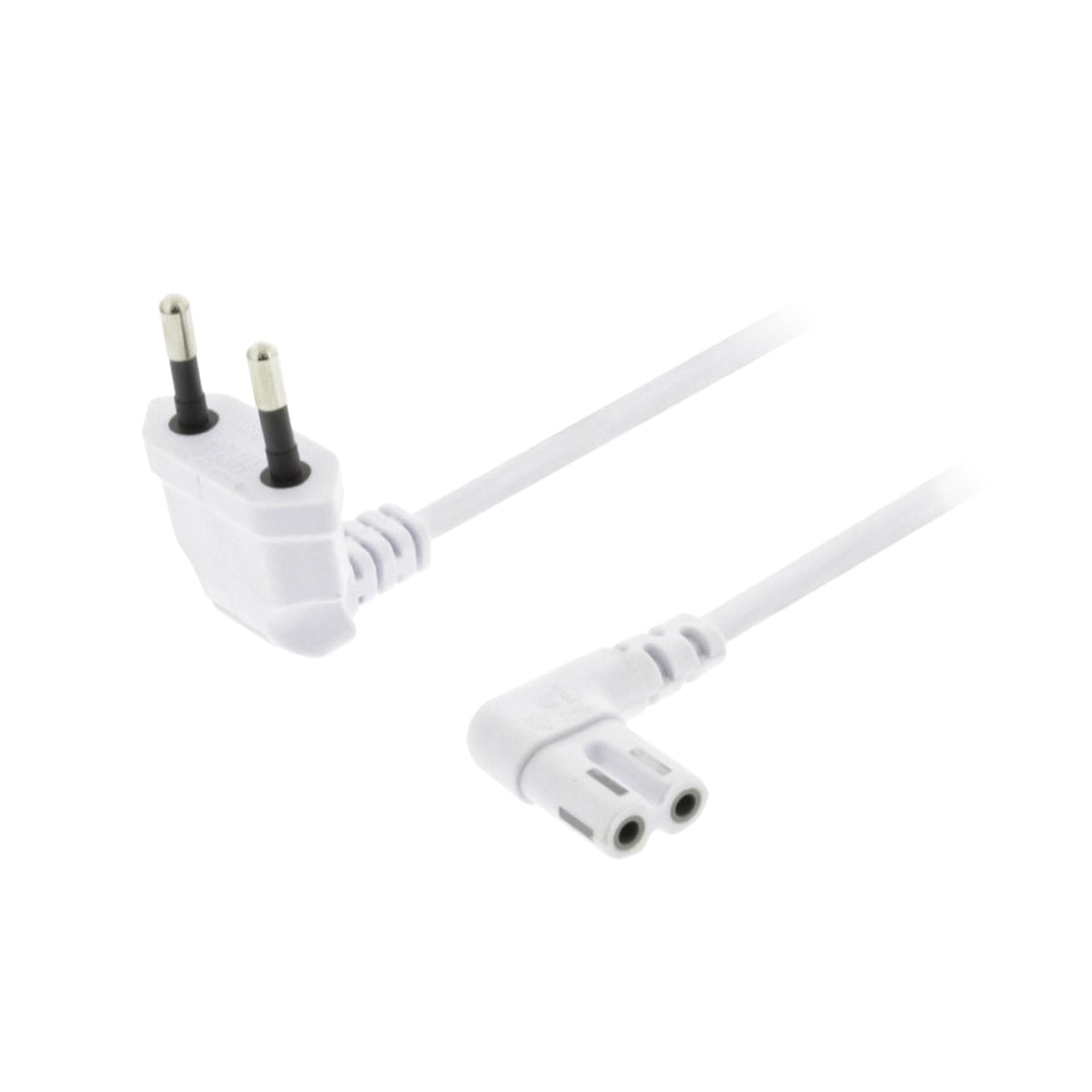 Nedis 3 meter 250V 2.5A power cord with EU plug and IEC-320-C7 connector, 90° angled socket, angled plug