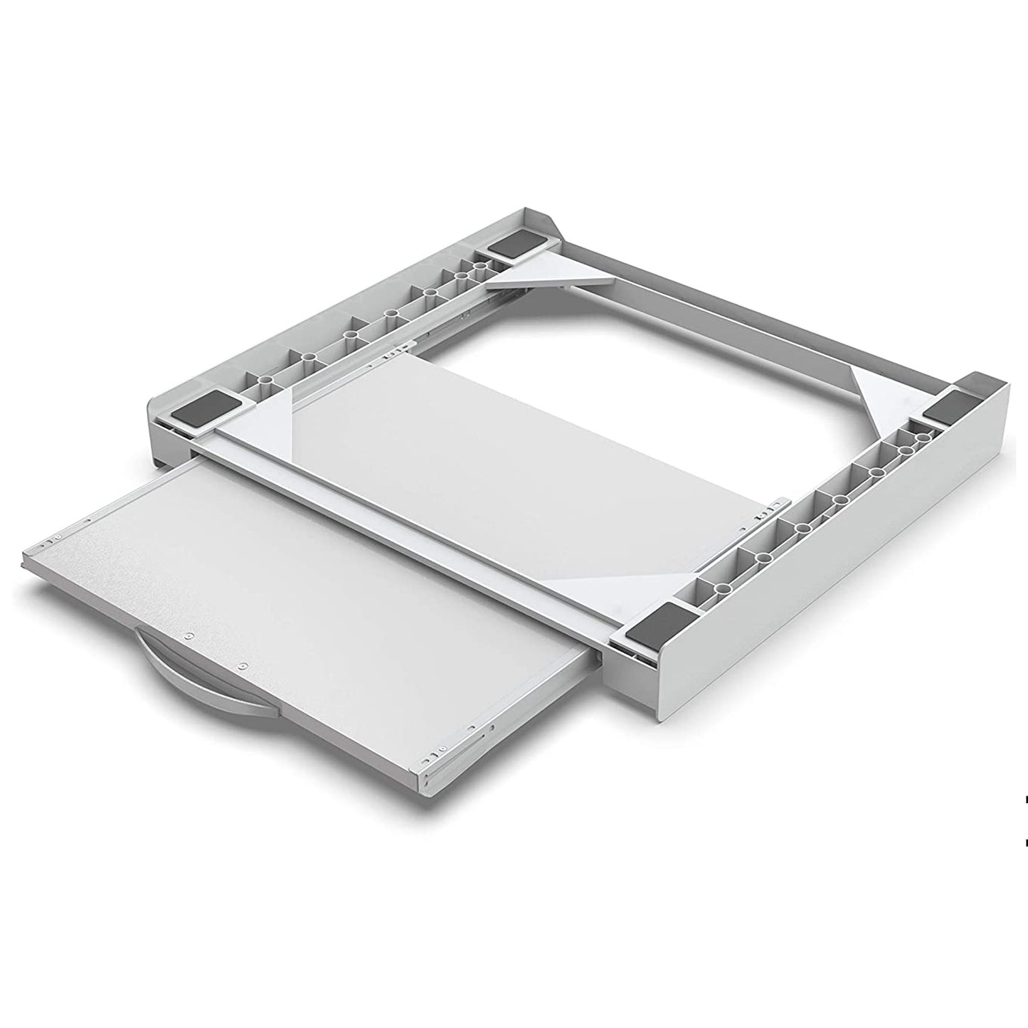 Meliconi Kit di sovrapposizione universale per lavatrice e asciugatrice con ripiano estraibile e cinghia di sicurezza inclusa, made in Italy
