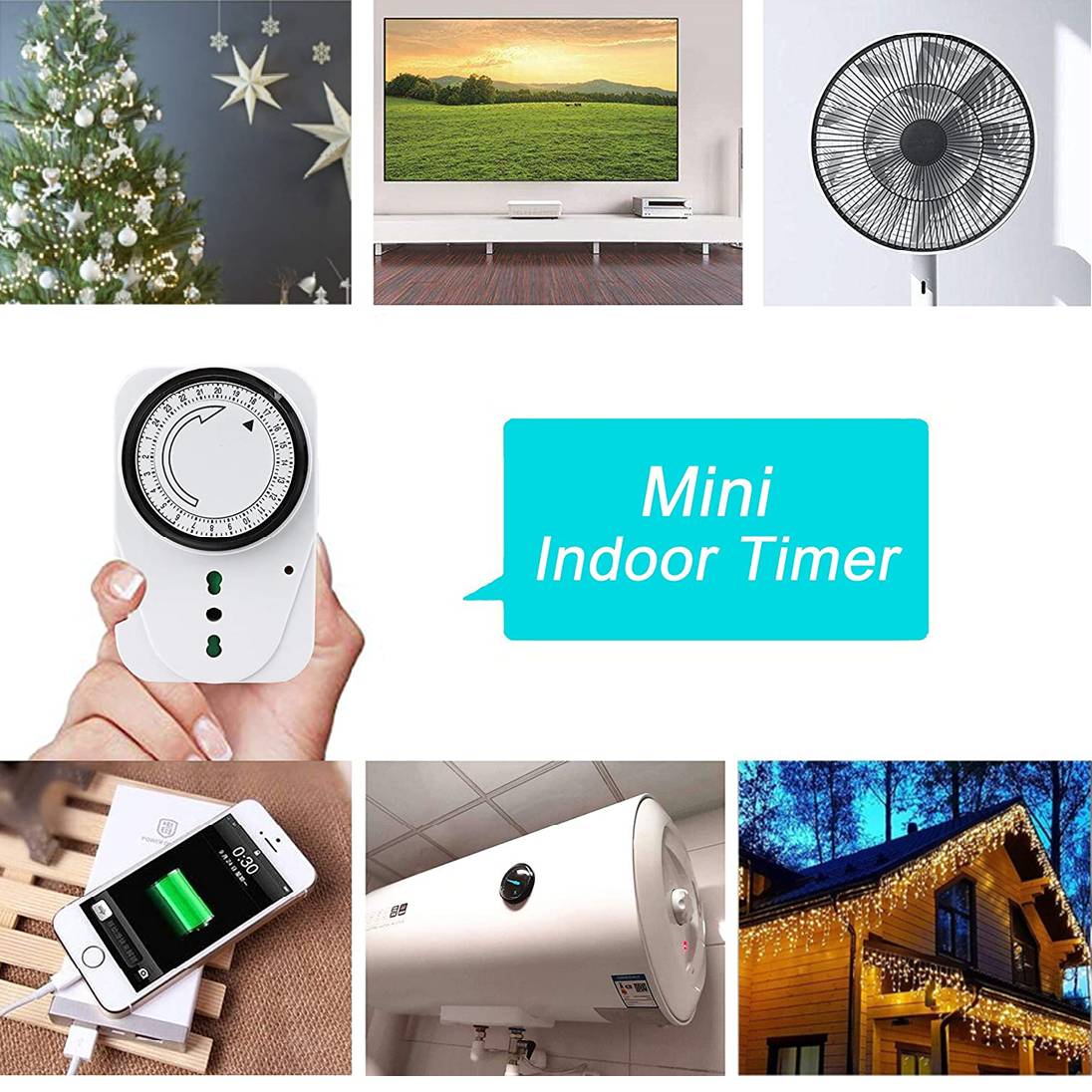 Alphi International Programmable Timer with Electrical Socket, Timed Electrical Socket with Analog Timer