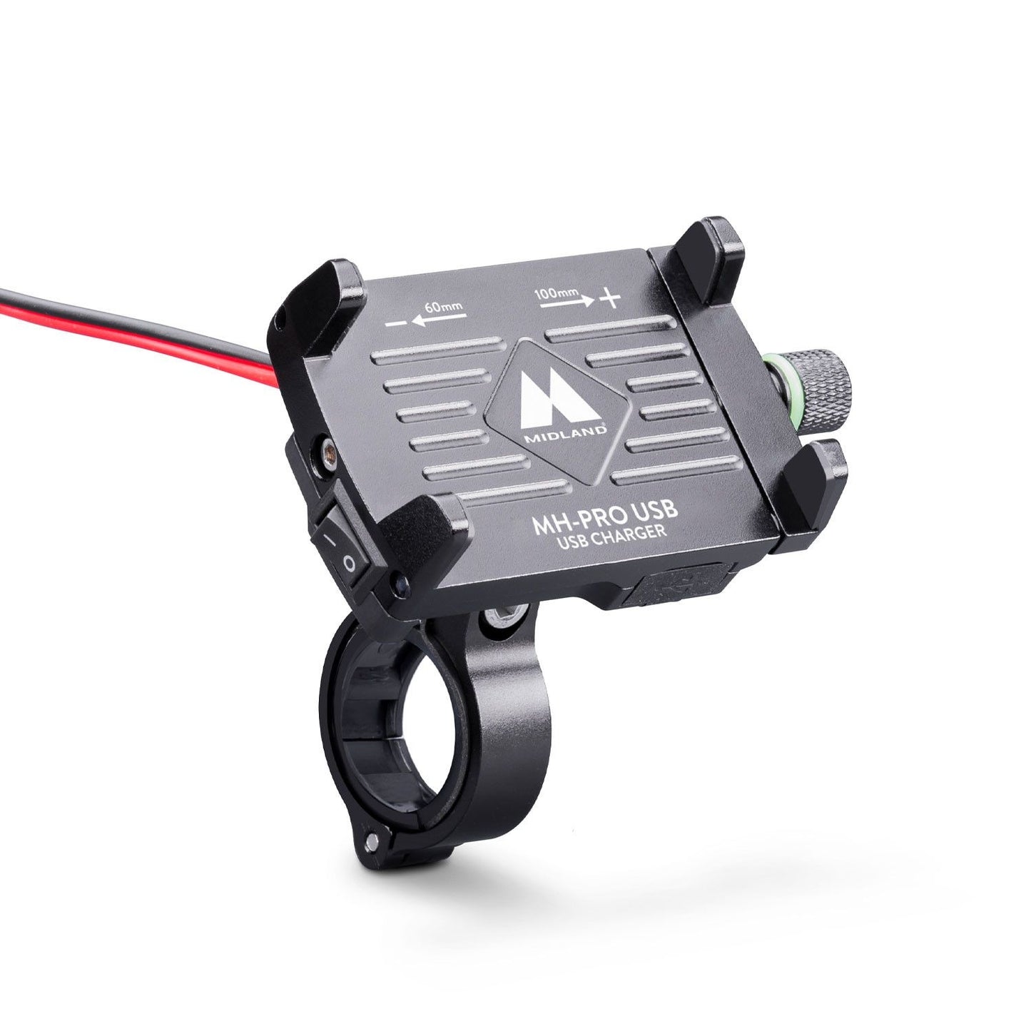 Midland Supporto universale per moto, caricatore USB da moto C1490