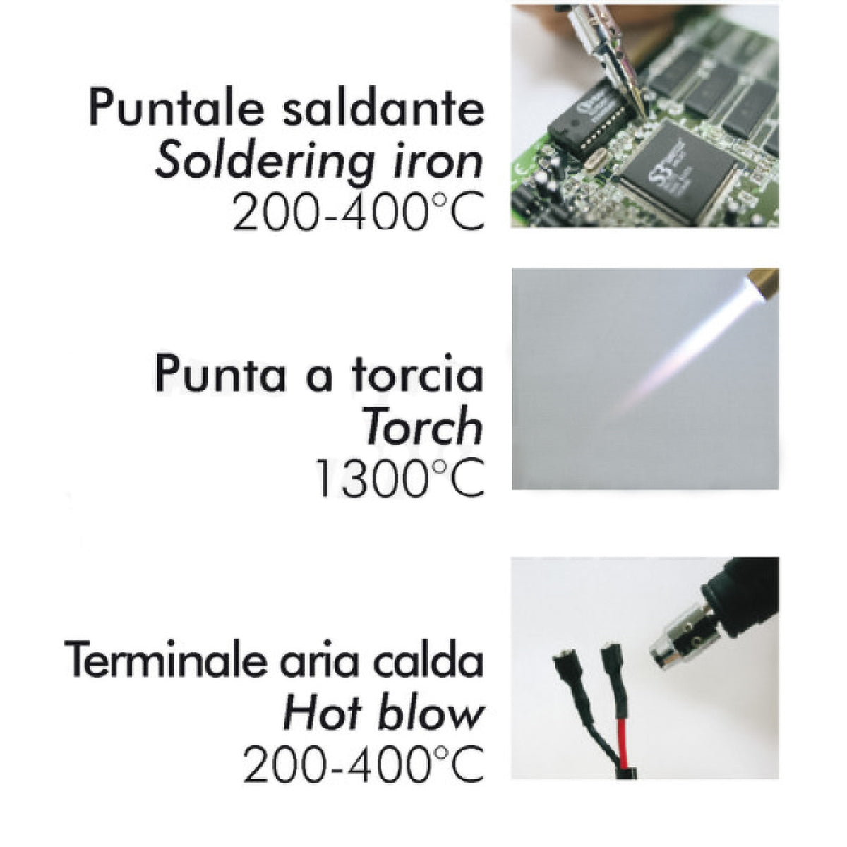 JOIN Saldatore a gas butano, saldatore a torcia con accensione piezoelettrica, temperatura saldante 450 gradi, senza alimentazione elettrica