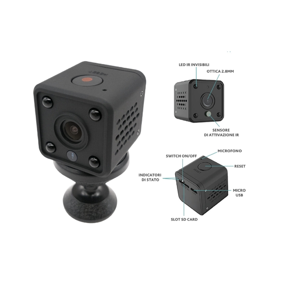 Mini caméra Wi-Fi intérieure iSnatch HD 720P