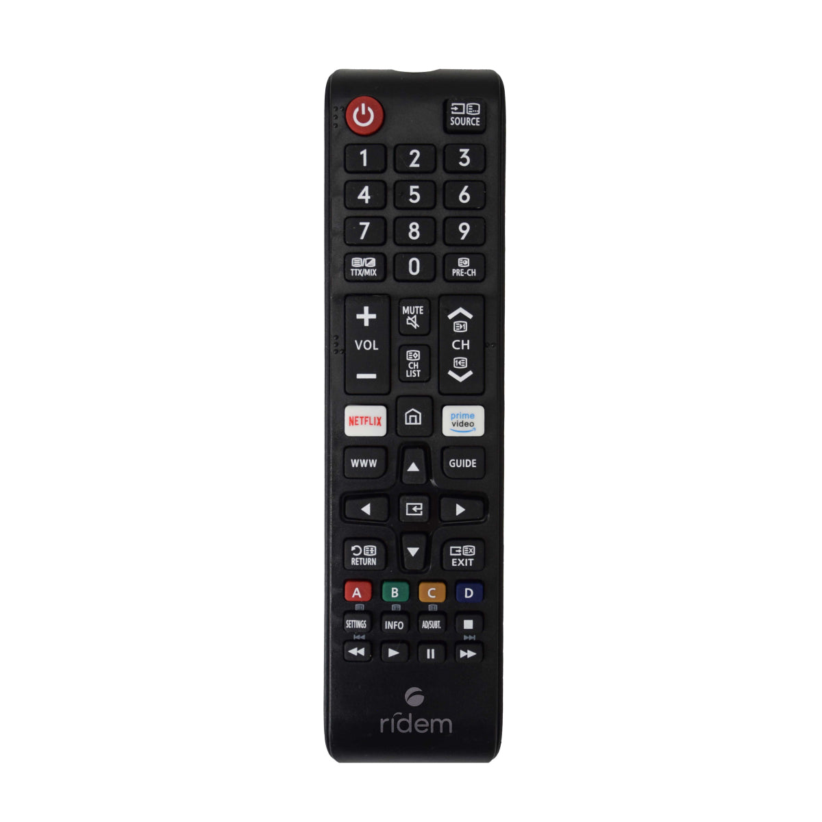 Ridem Smart TV remote control, compatible with Samsung ready to use CR-SM2