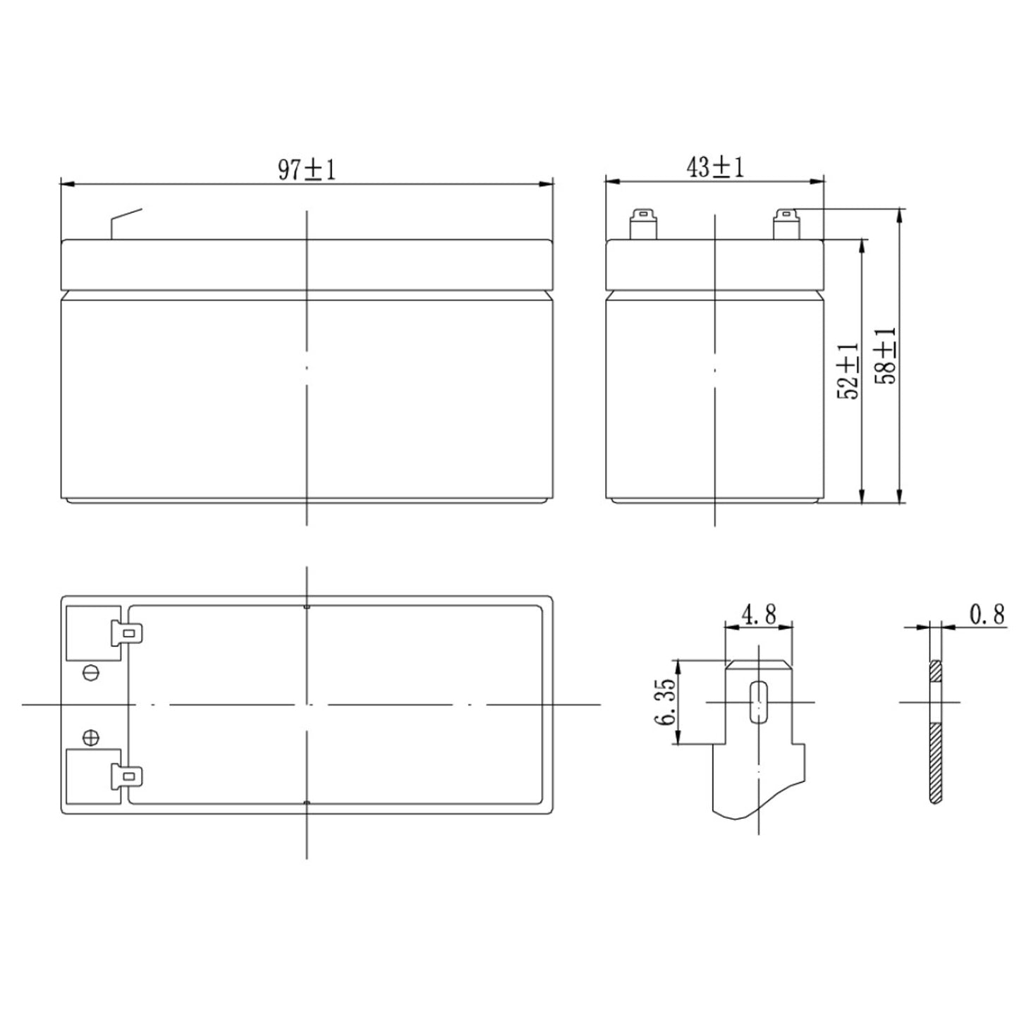 SKB Batteria al piombo SK12-1,3 batteria ricaricabile 12V 1,3AH serie SK, tecnologia AGM piastra piana regolate con valvola