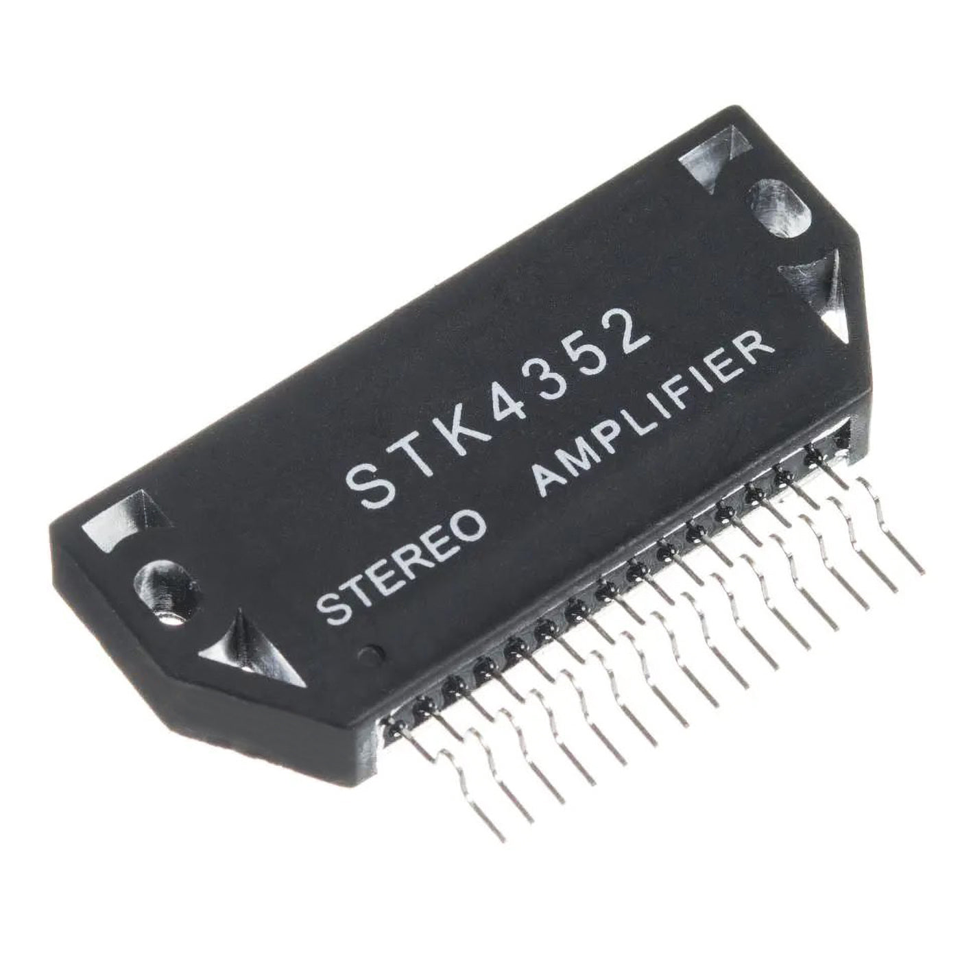 STK4352 electronic component, integrated circuit, transistor, stereo amplifier, 15 contacts