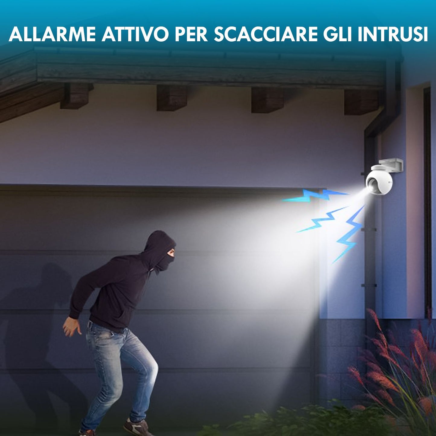 Ezviz HB8 2K Telecamera motorizzata Wi-Fi alimentata a batteria, risoluzione 2K, visione notturna, smart home camera impermeabile, visione 360