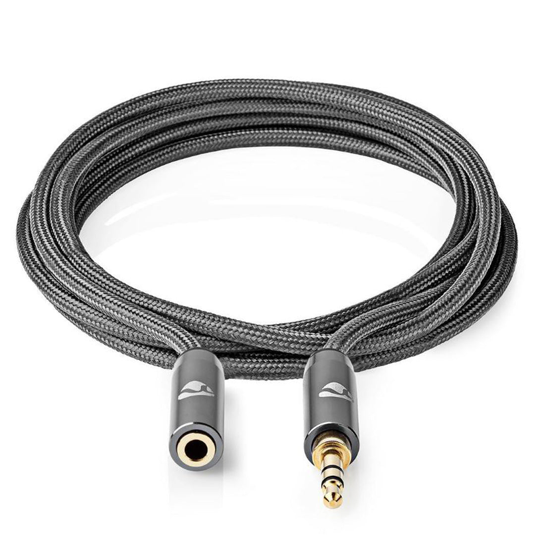 Câble audio stéréo Nedis, jack 3,5 mm mâle et femelle 3,5 mm, plaqué or 5 m