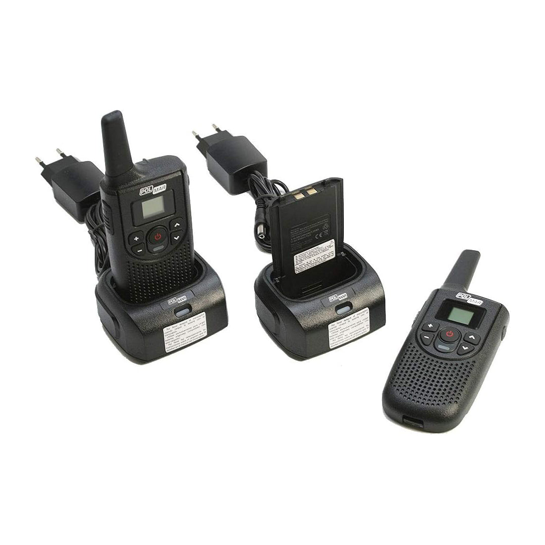 Polmar Gemini Coppia Radio ricetrasmittenti, ricetrasmittenti con 16 canali, waterproof IP54