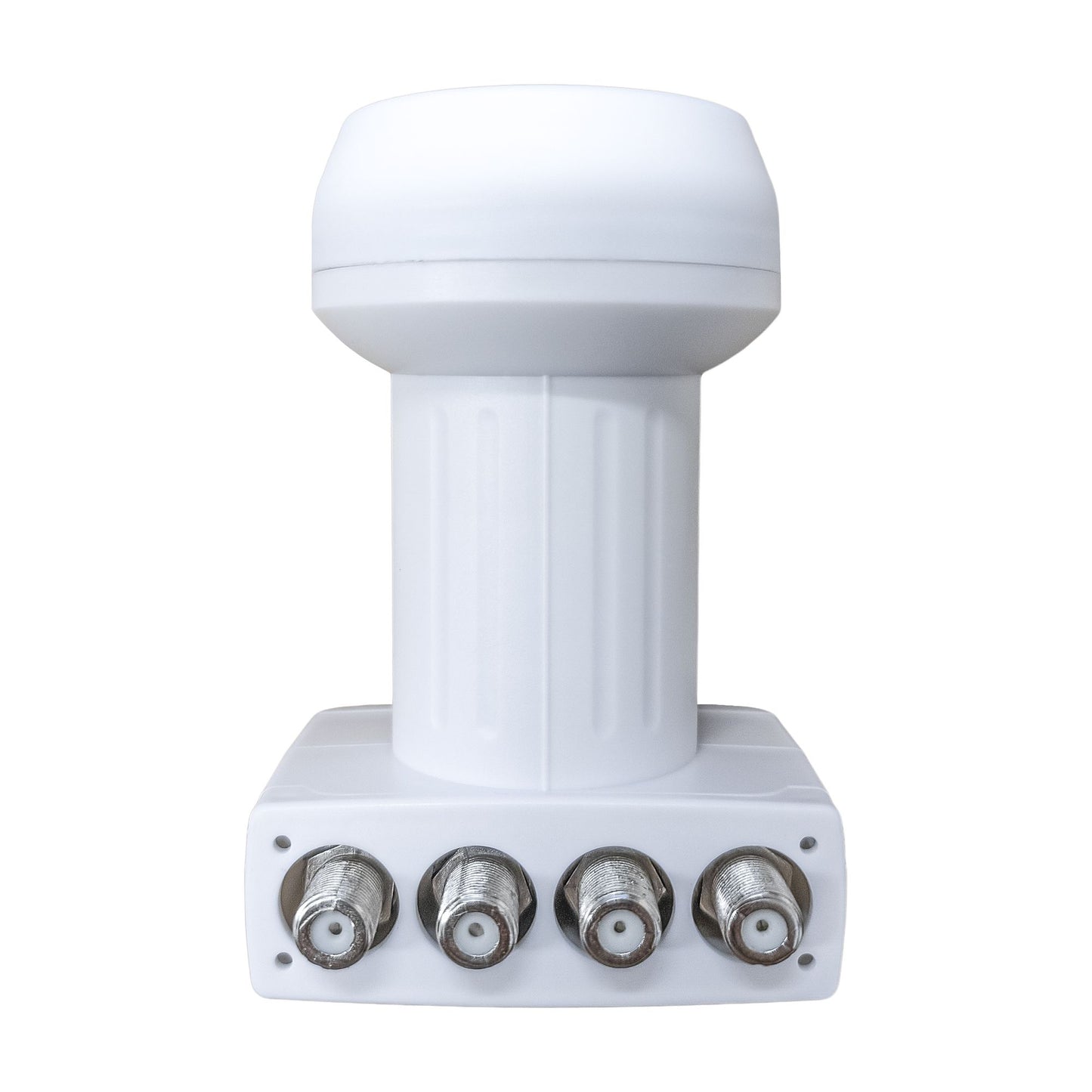 DIPROGRESS LNB Universal Quad, LNB universale con 4 uscite legacy indipendenti, blocco convertitore tecnologia PLL, L-Shape, Guadagno 59dB, Schermatura GSM/LTE