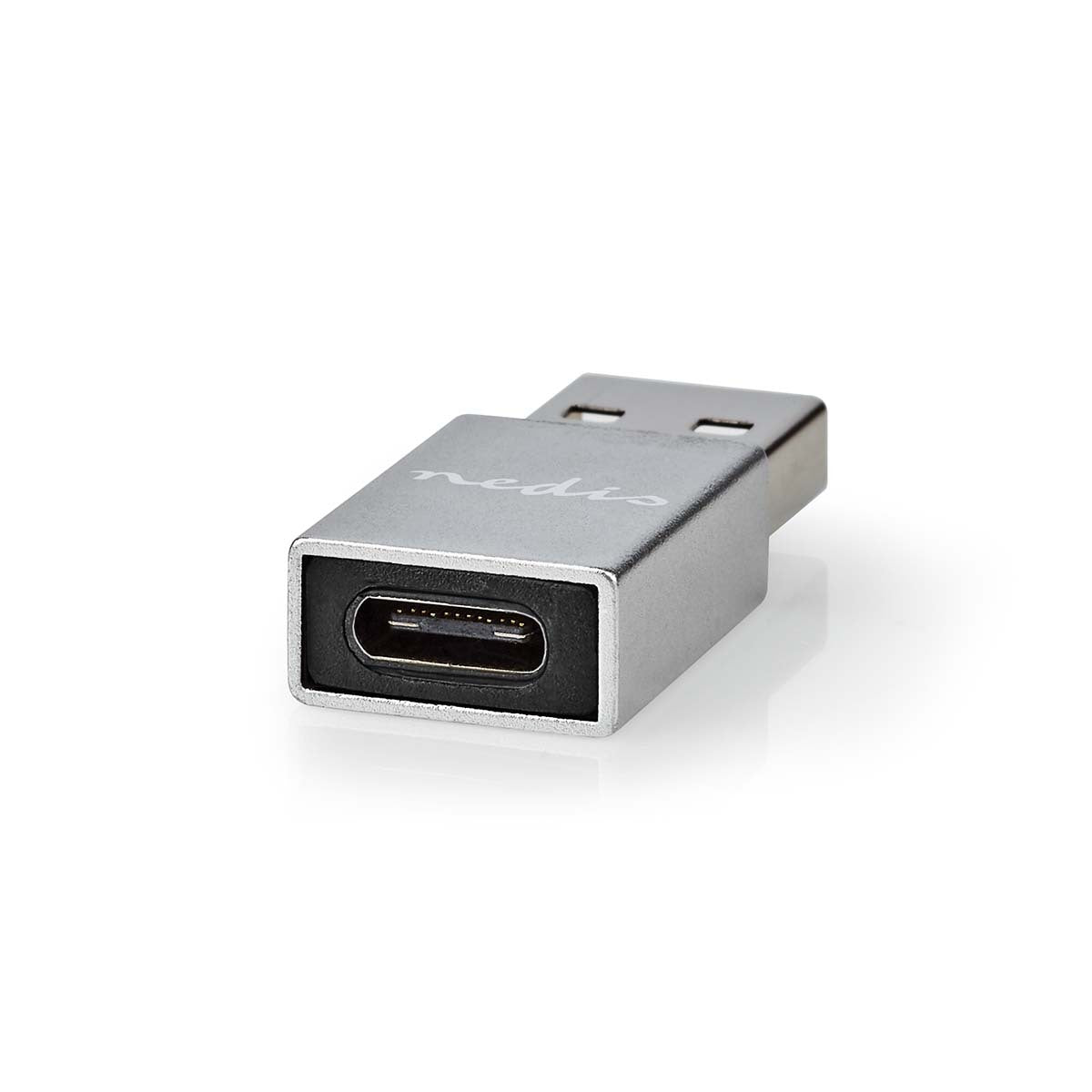 Nedis Adattatore da USB tipo C a USB 3.2 tipo A, velocità di trasmissione fino a 5 Gbit/s, connettore placcato in nickel, corpo in metallo