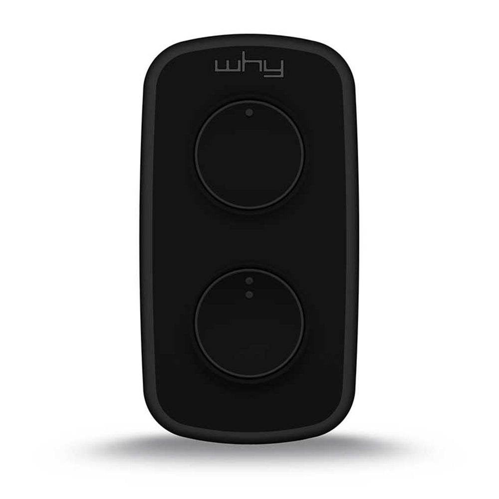 WHY EVO MINI Télécommande multi-fréquences à code tournant de 280 à 868 MHz, ouvre-portail programmable à auto-apprentissage, radiocommande large portée à 4 boutons, noir intense