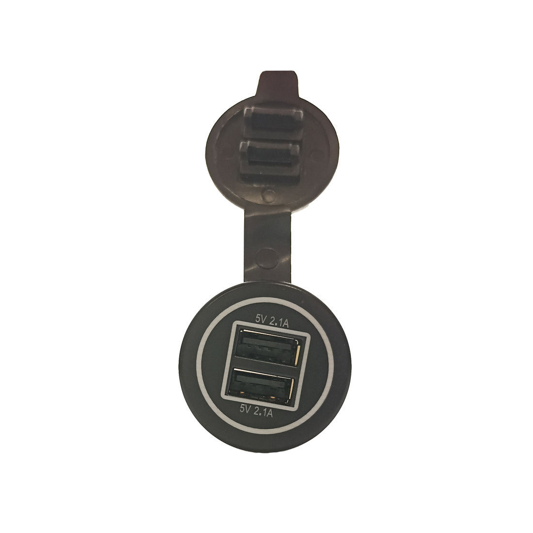 Alphaelettronica Caricatore con due uscite USB, caricabatterie auto, caricabatteria da auto, caricabatterie telefono auto