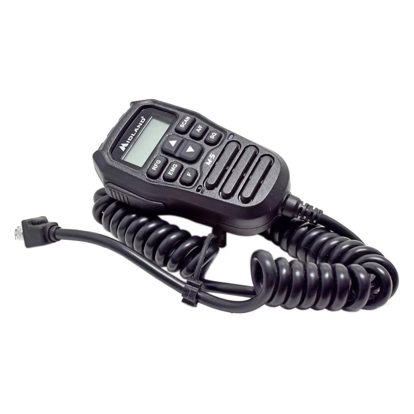 Midland M-5 CB Radio ricetrasmittente veicolare multi banda 40 canali AM/FM, ricetrasmettitore compatto con comandi sul Microfono con Display LCD, Presa 2 Pin Kenwood e USB