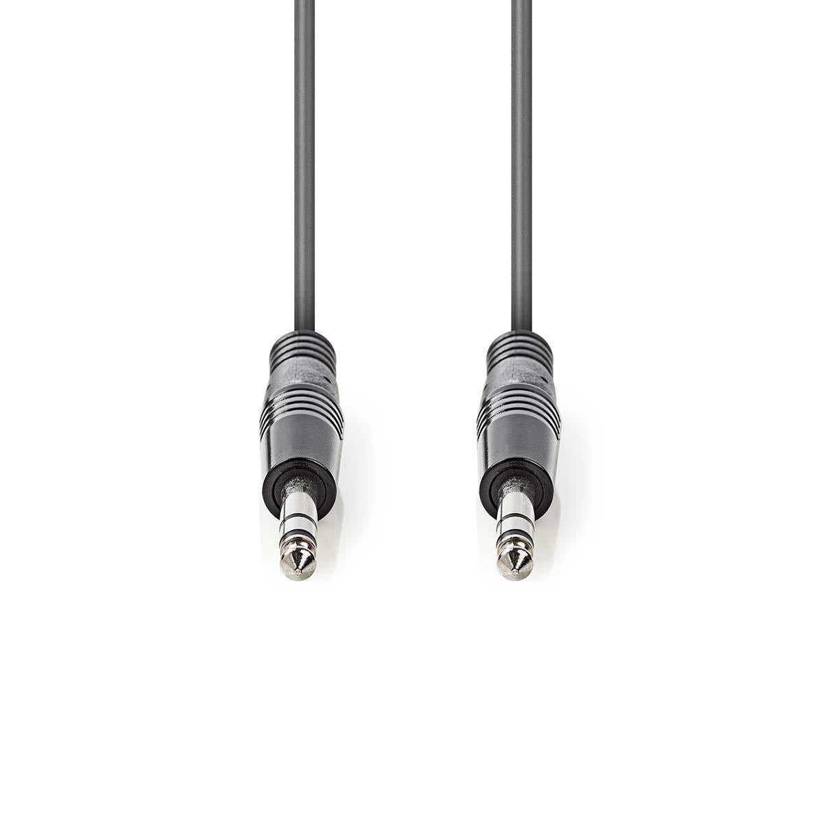 Câble audio stéréo NEDIS prise mâle 6,35 mm, câble d'extension stéréo 6,35 mm avec connecteurs nickelés
