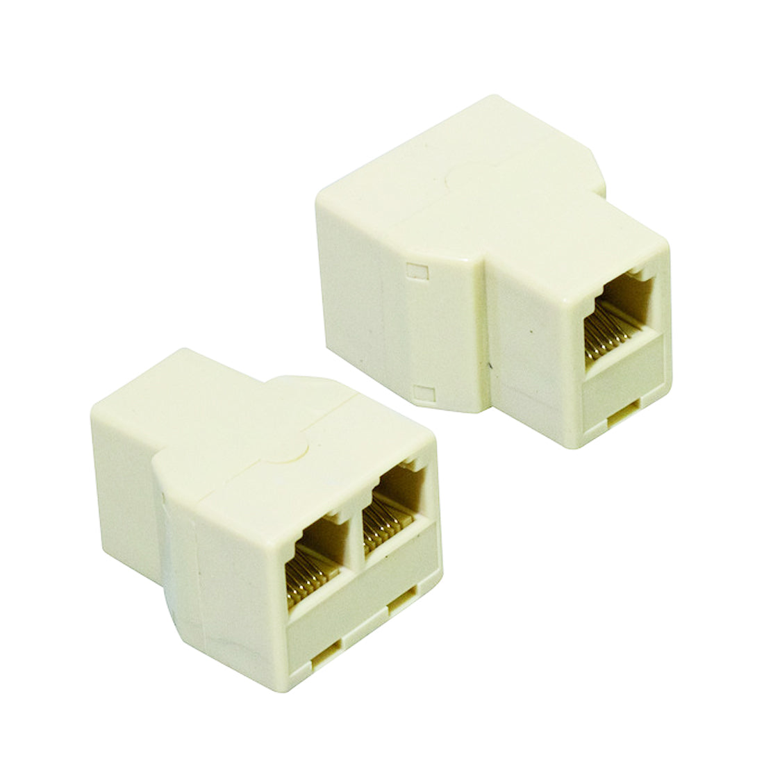 Adaptateur de prise modulaire Life 3 broches à broches pour réseau téléphonique, adaptateur réseau téléphonique, 2 pièces