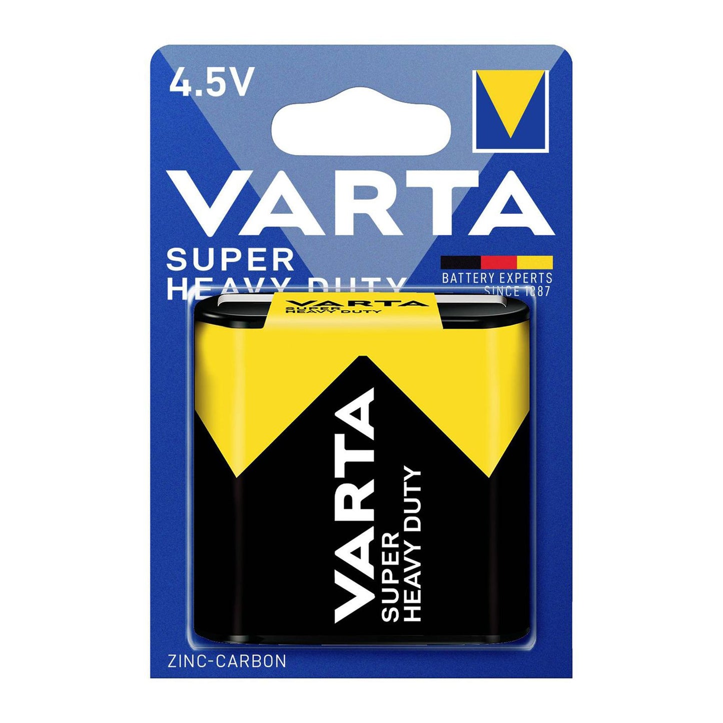 Varta 3R12 Batteria piatta carbonio-zinco 4.5V 2700mAh, alta capacità energetica