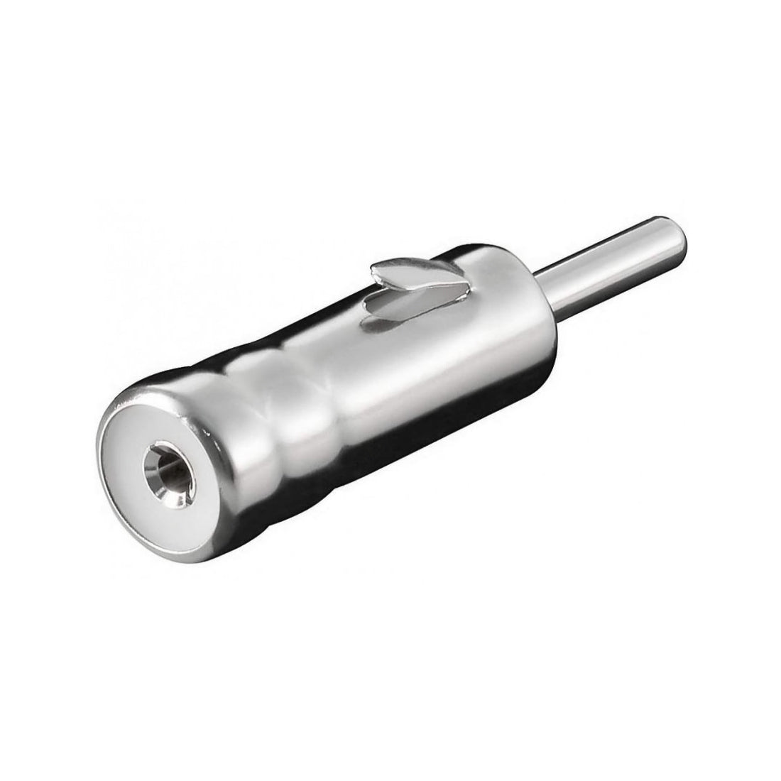 Adaptateur de prise pour antenne d'autoradio, corps entièrement métallique