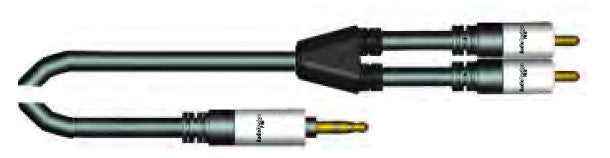 AudioDesign Pro Cavo adattatore professionale da Jack 3,5 M Stereo a 2 uscite RCA M, 3 m X-Pro Line VX200-3