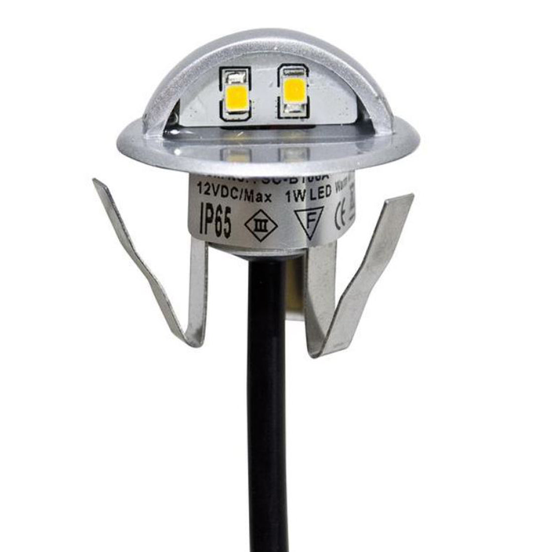 Life Luce led segna passo, luce calda 3000K da 1W, faretto led da giardino IP65, faretto segnapasso per vialetti ø35x35mm