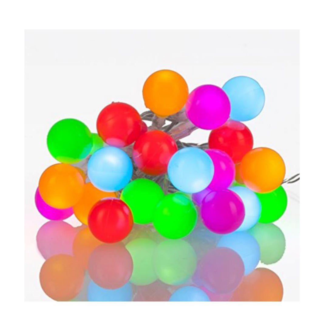 Lumineo Lumières de Noël colorées 20 LED, chaîne lumineuse d'intérieur de 1 m, lumières d'arbre de Noël, lumières de Noël, lumières LED de Noël, lumières LED à piles