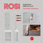 Rosi Emilia Flat Set da 2 Adattatore ultra piatto 90° salva spazio con spina grande 16A e presa 10/16A 2P+T, salvaspazio, sporgenza minima, spessore ridotto, ottimizzazione spazio, 1500W max, bianco